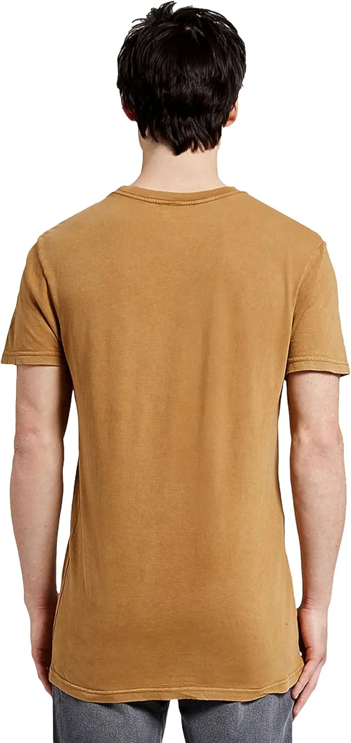 ShirtBANC Mens Faded Vintage T Shirts Mineral Wash Distressed Hipster Shirt