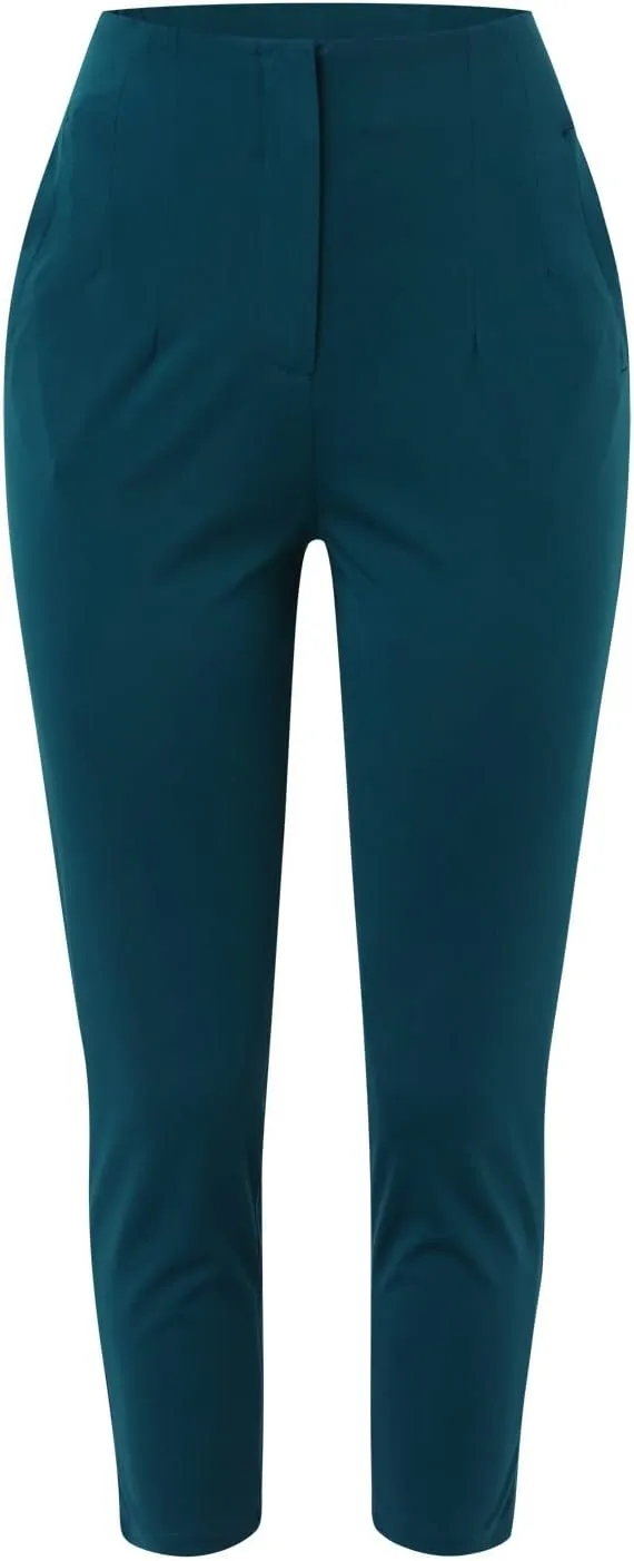 Slim Skinny Pants for Women Business High Waist Lifting Hop Trousers Casual Straight Leg Ankle Pants with Pockets