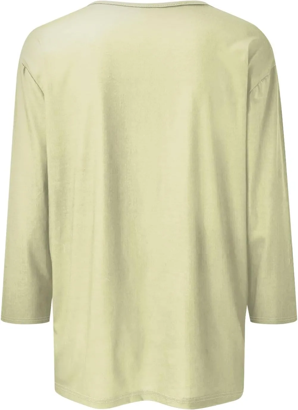 slqdgmryz Button Down Shirts for Women 3/4 Sleeve Lightweight Summer Cardigan Casual V Neck Three Quarter Length Cute Tops