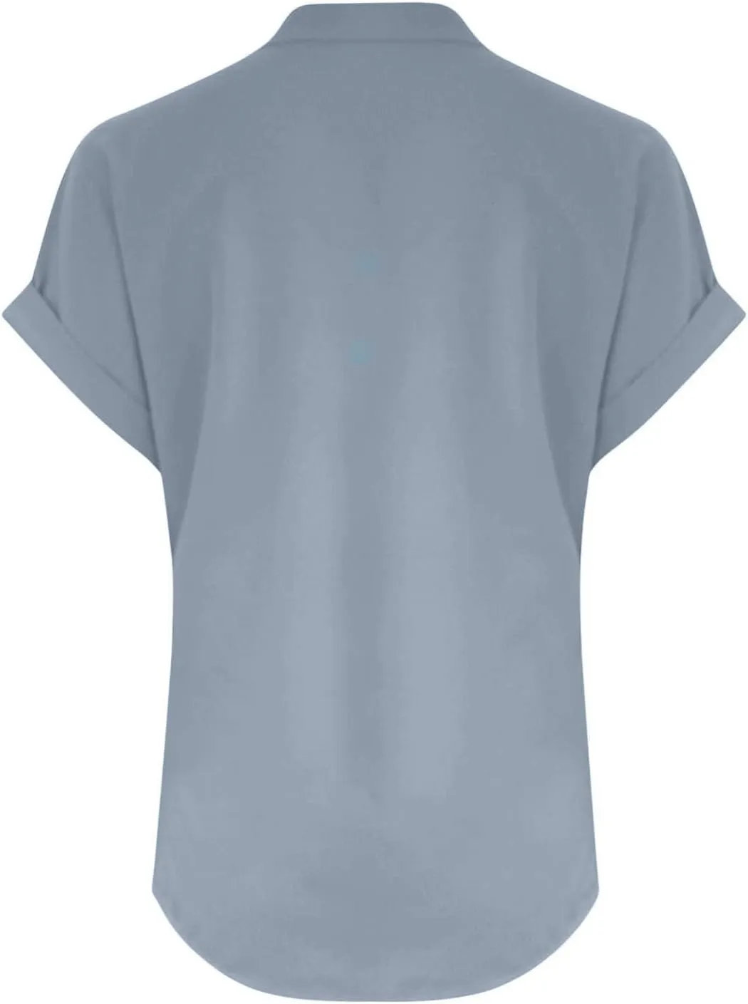 Summer Tops for Women 2025 Trendy Short Sleeve Cotton Linen Tops Button up Henley V Neck Shirts Vacation Beach Clothes