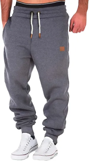 Sweatpants for Men with Pockets Pants Fitness Sports Trousers Men's Cargo Pants Big and Tall Men's Elastic Waist Work