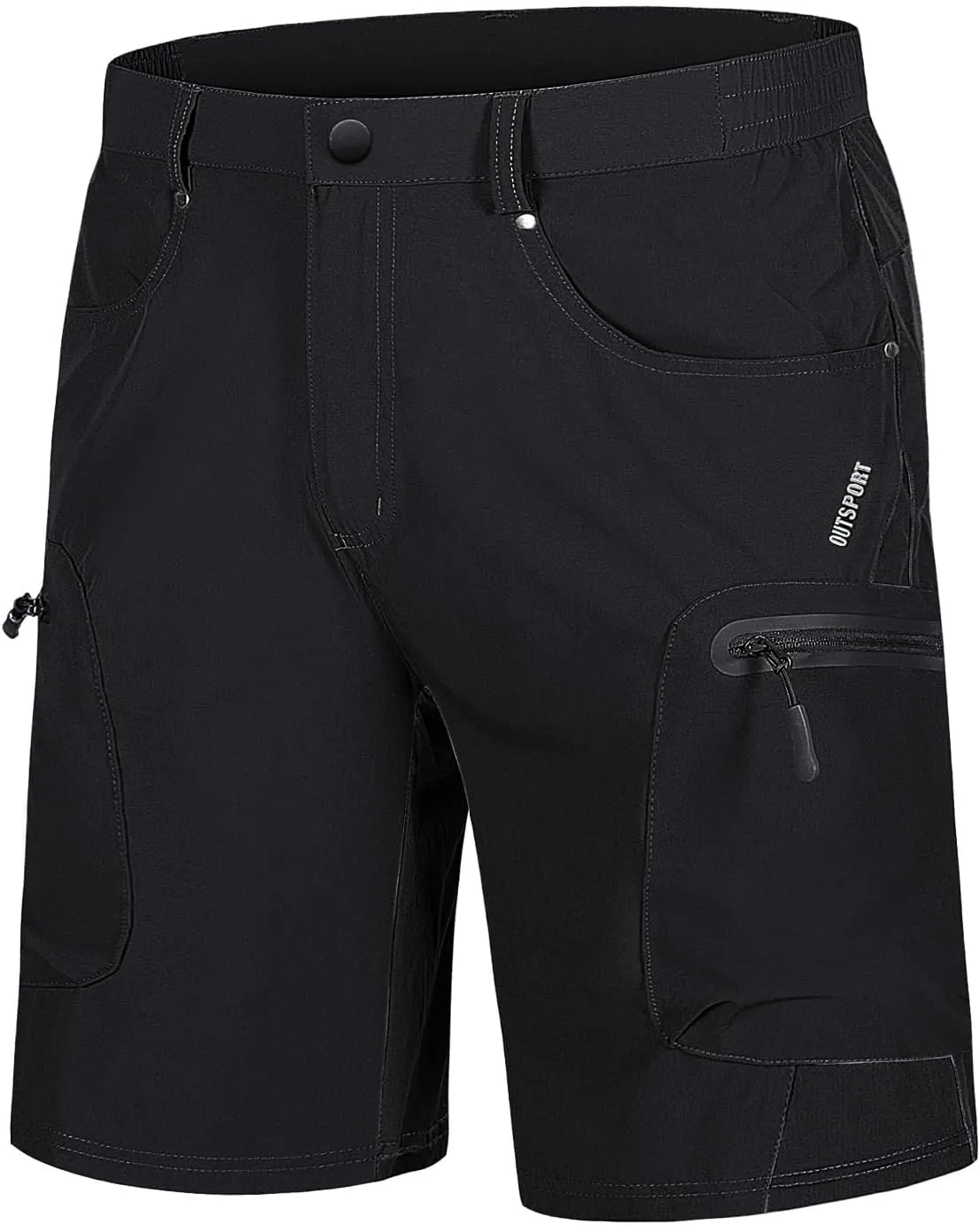 TACVASEN Men's Hiking Cargo Shorts 10" with Zipper Pockets Quick Dry Casual Stretch Golf Work Short Outdoor Summer