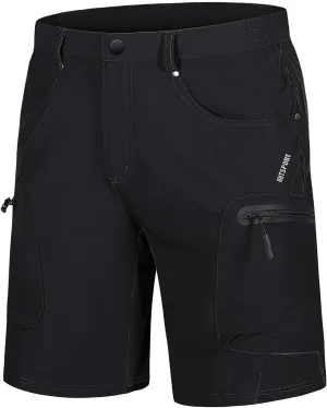 TACVASEN Men's Hiking Cargo Shorts 10" with Zipper Pockets Quick Dry Casual Stretch Golf Work Short Outdoor Summer