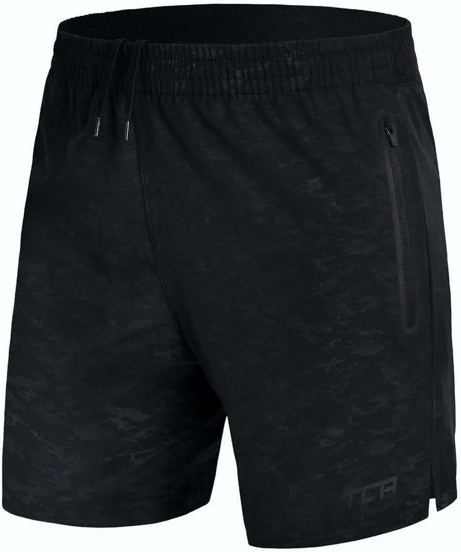 TCA Elite Tech Gym Shorts Men Athletic Shorts Workout Running Shorts for Men with Zip Pockets