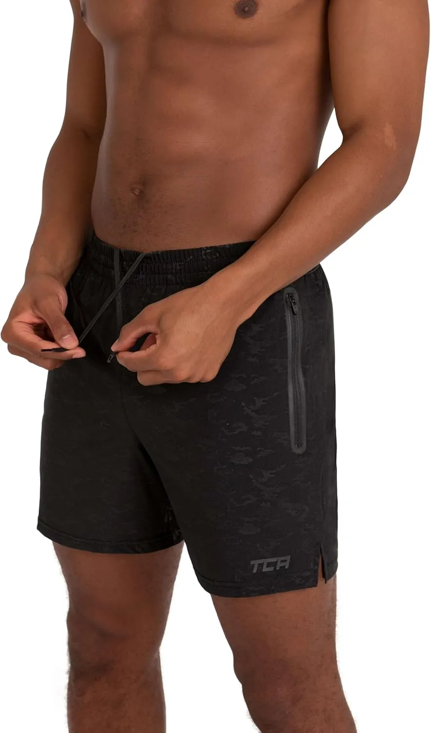 TCA Elite Tech Gym Shorts Men Athletic Shorts Workout Running Shorts for Men with Zip Pockets