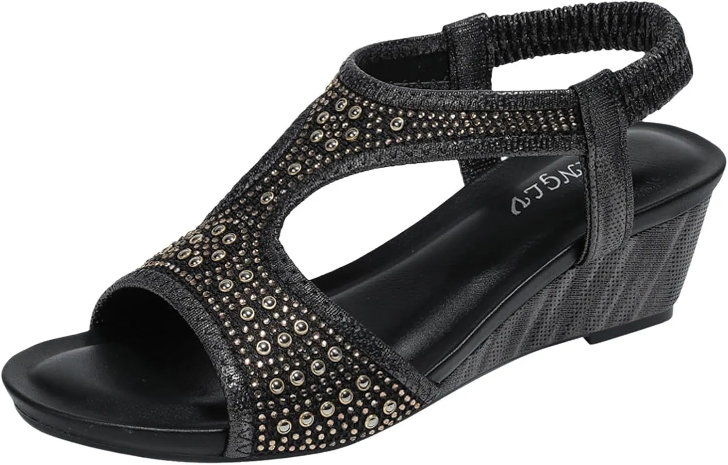 Temperament Thick Bottom Sandals for Women Classic Ankle Strap Wedge Heels Sandal Dress Sandals for Women