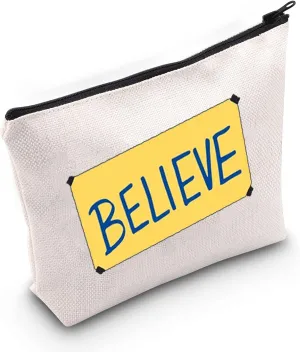 TOBGBE TV Show Gift Believe Makeup Bag Funny Believe Gift for Women TV Show Merchandise Soccer Football Lover Travel Case (Believe bag)