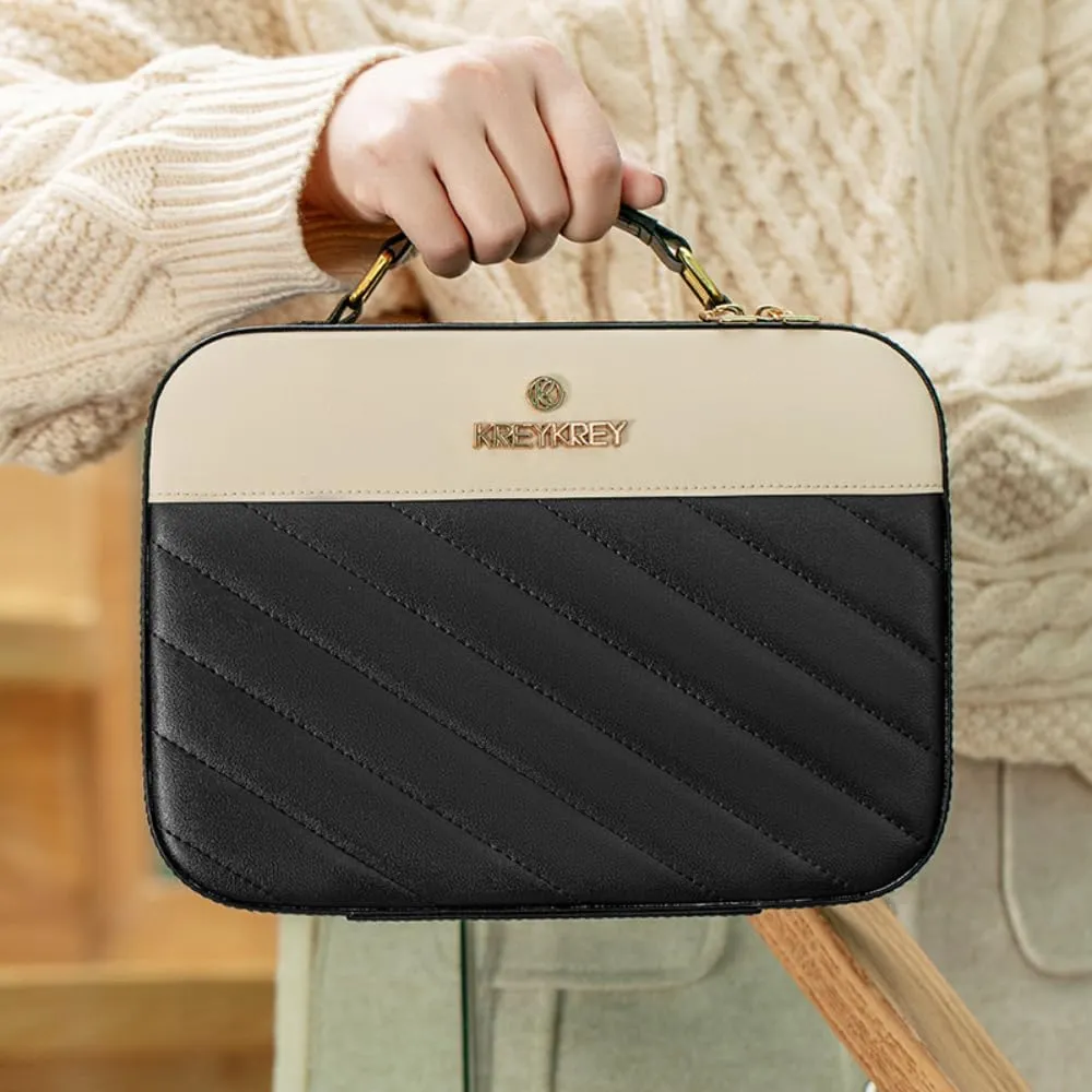 Toiletry Bag for Women Men, Waterproof Makeup Cosmetic Bag Travel Organizer Travel Bag (Large Black)