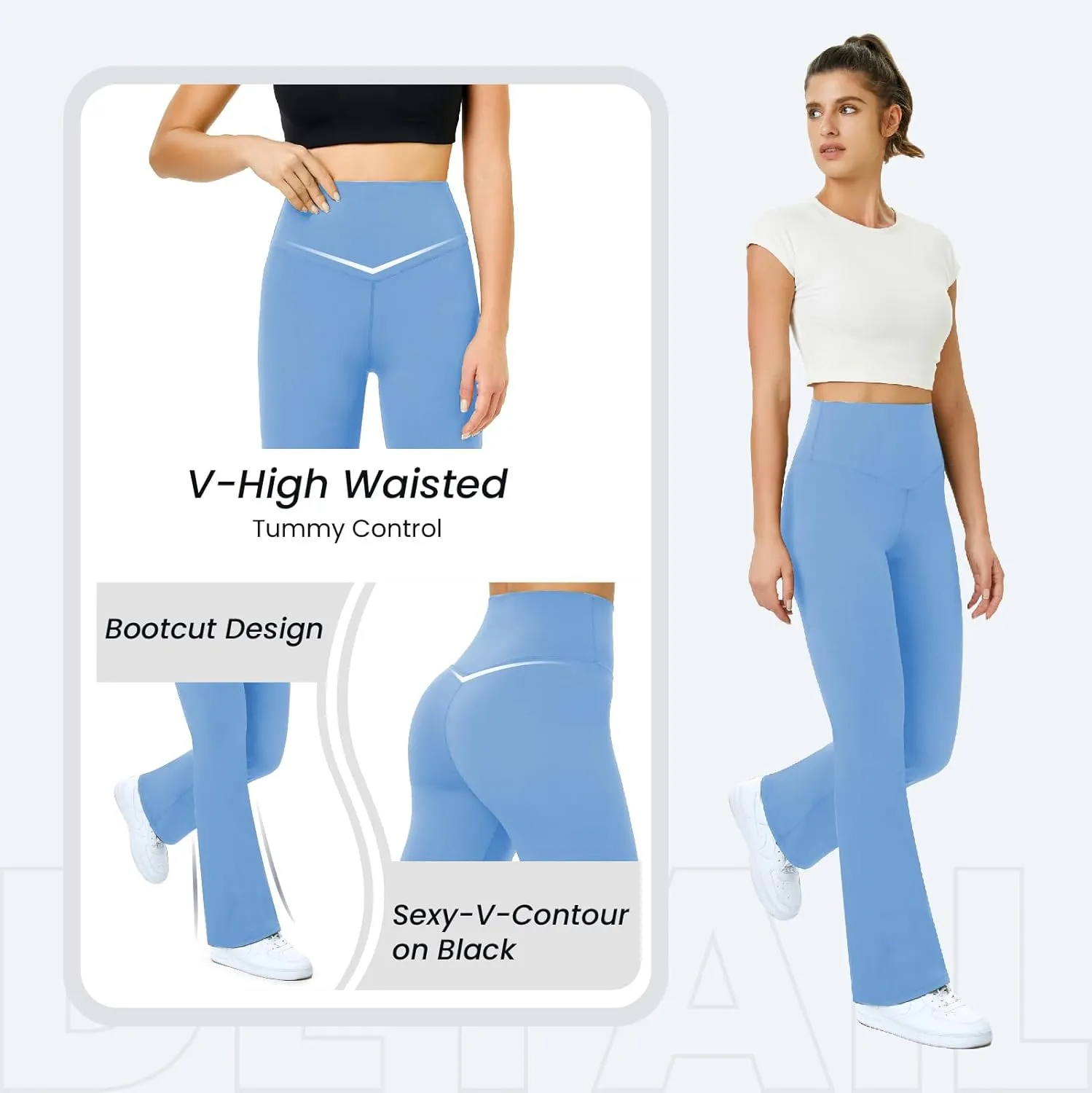 TOPYOGAS Womens Flare Yoga Pants High Waist Bootcut Leggings with Tummy Control Workout Gym Leggings