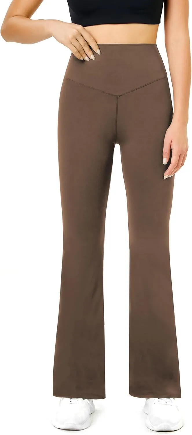 TOPYOGAS Womens Flare Yoga Pants High Waist Bootcut Leggings with Tummy Control Workout Gym Leggings