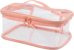 Transparent PVC Makeup Bag Portable Cosmetic Bag Travel Toiletry Pouch Waterproof Storage Home Wash Kit Case