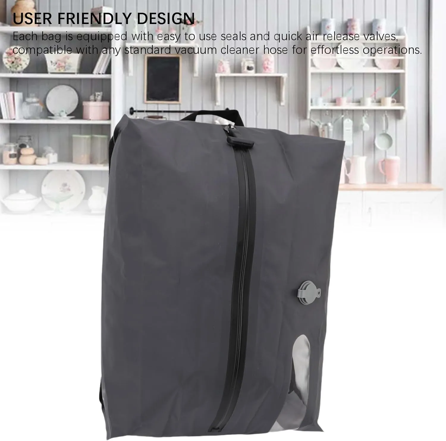 Vacuum Sealed Compression Bags 16L 70D TPU, Reusable Travel Space Saver for Suitcases Backpacks, Water Proof Storage Bags for Clothes, Camping, Cruise (Gray)