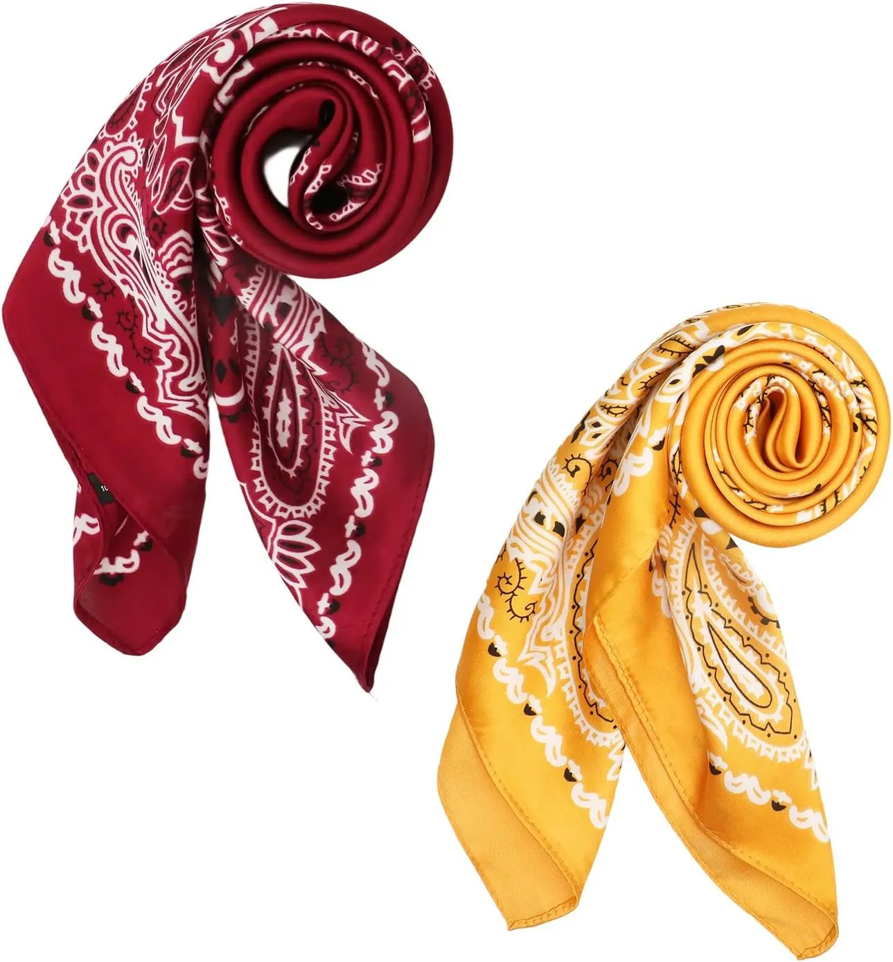 vimate Head Scarf for Women Hair 27'' Square Satin Silk Feeling Bnadana Neck Scarf Handbag Accessories Etc