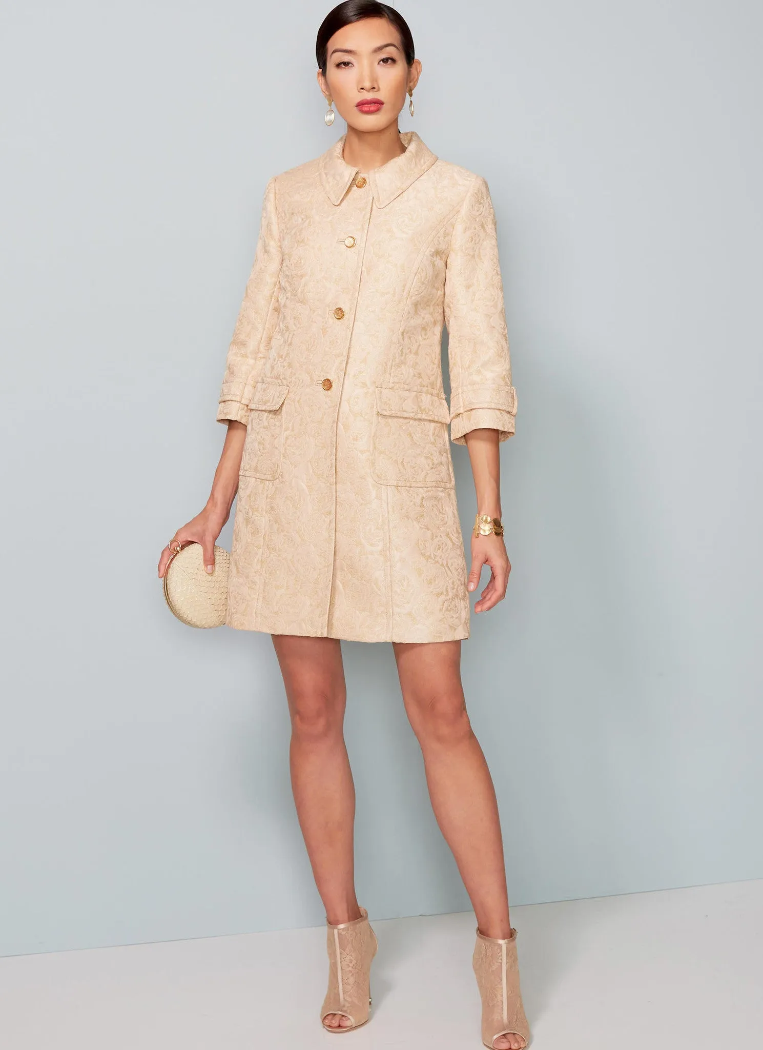 Vogue Pattern V1537 Misses' Princess Seam Jacket & V-Neck Dress with Straps