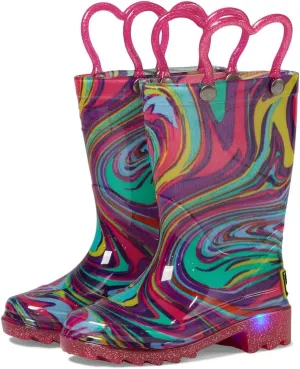 Western Chief Kids Lighted Rain Boots for Kids (Toddler/Little Kid) - Textured Rubber Mud-Guard