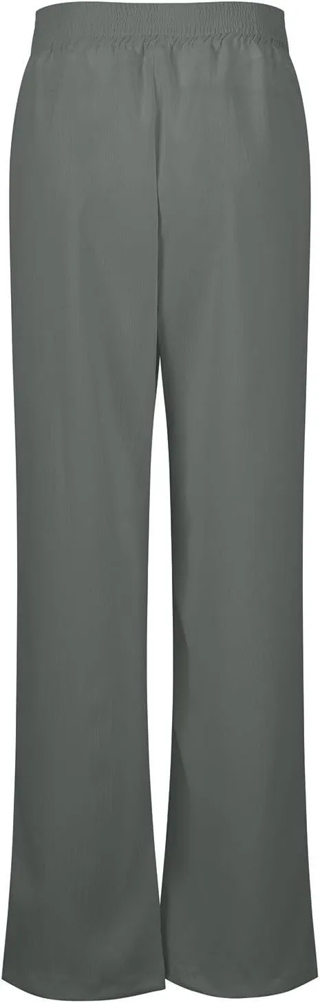 Wide Leg Linen Pants for Women Crossover High Waisted Palazzo Pants Casual Flowy Flare Beach Pants Resort Outfits