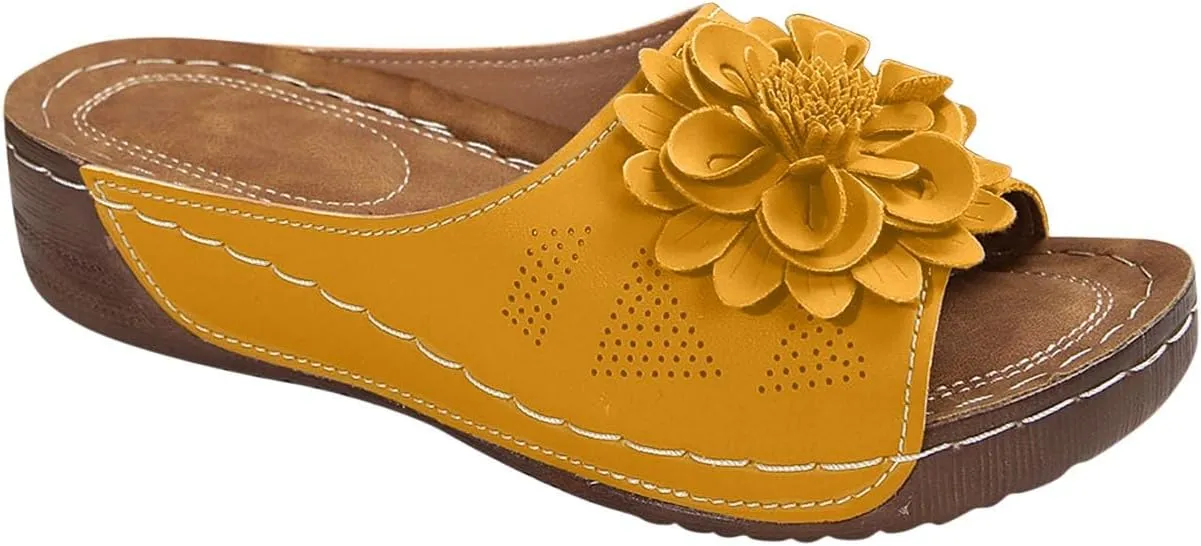 Women Comfortable Sandals Orthotic Walking Orthopedic Arch Support Sandals Open Toe Outer Wear Slippers Beach Sandals