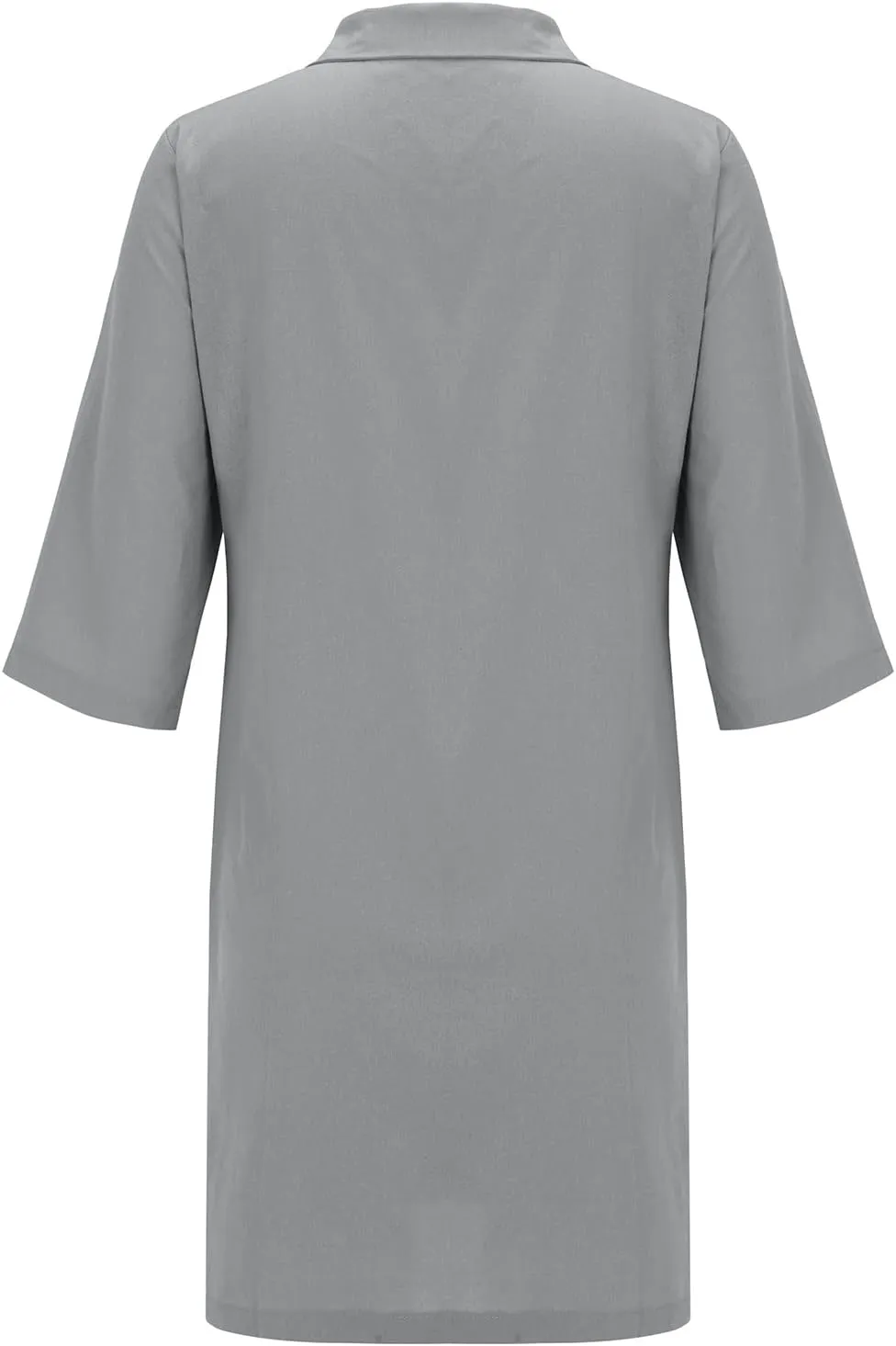 Women Cotton and Linen Shirt Dress Casual Loose Maxi Dresses Women Chic Button Down Rolled-Up Sleeve Long Cotton Blouse Dress