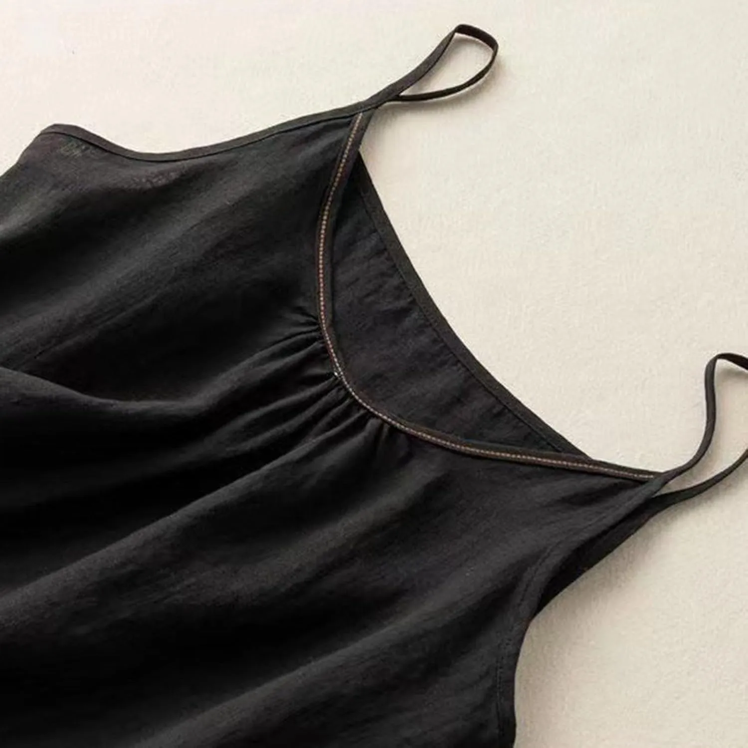 Women Cotton Linen Sleeveless Tank Tops Round Neck Gauze Shirt Casual Solid Color Loose Fit Comfy T-Shirt Blouse Vest