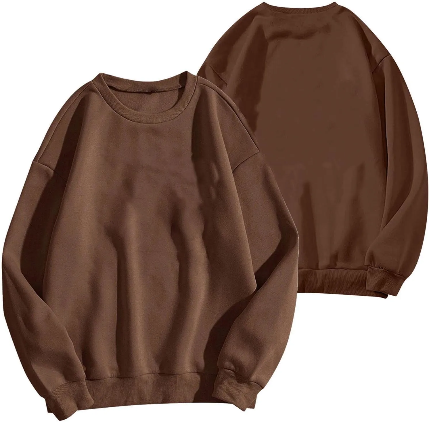 Women Custom Sweatshirts Long Sleeve Shirts Fleece Crewneck Tops, Your Own Design, Add Text/Photo/Image/Logo