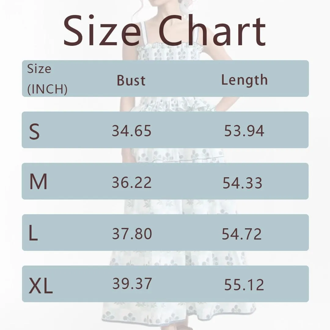 Women Summer Boho Tie Shoulder Dress Y2k Floral Smocked Flowy Long Dress Ruffle Tiered Beach Vocation Sundress