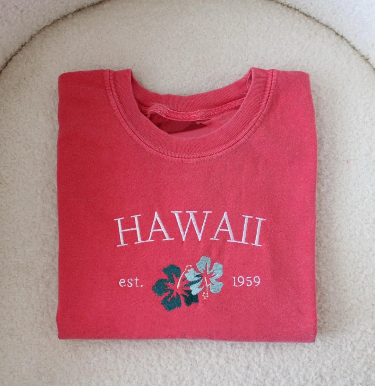 Women Teen Girls Cute Embroidered Graphic Tees Preppy Colorful Surf Shirts Coastal Short Sleeve Beach Tshirt Tops