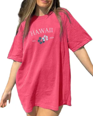 Women Teen Girls Cute Embroidered Graphic Tees Preppy Colorful Surf Shirts Coastal Short Sleeve Beach Tshirt Tops