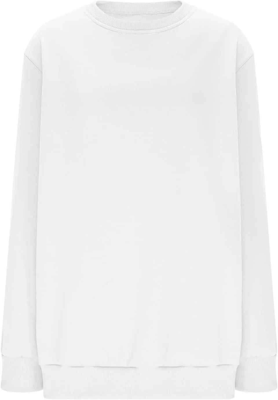 Womens Casual Long Sleeve Sweatshirt Cute Long Sleeve Oversized Pullover Tops Loose Fit Crew Neck Soft t-Shirts
