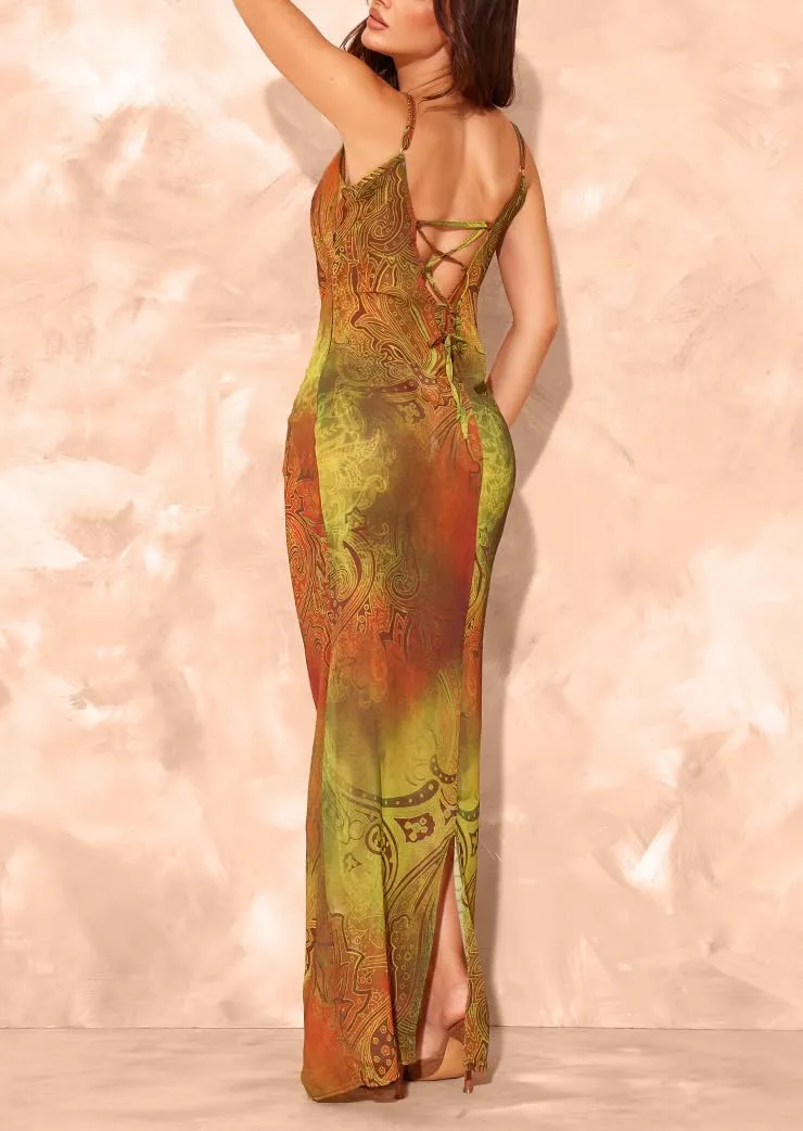 Womens Cowl Neck Dress Floral Print Backless Maxi Dresses Wedding Guest Beach Dresses