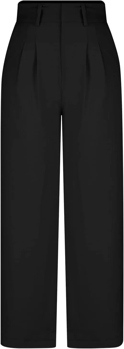 Women's Fall Fashion 2024 Wide Leg Pants Work Business Casual Trousers High Waisted Palazzo Trousers Office Flowy Dress Pants