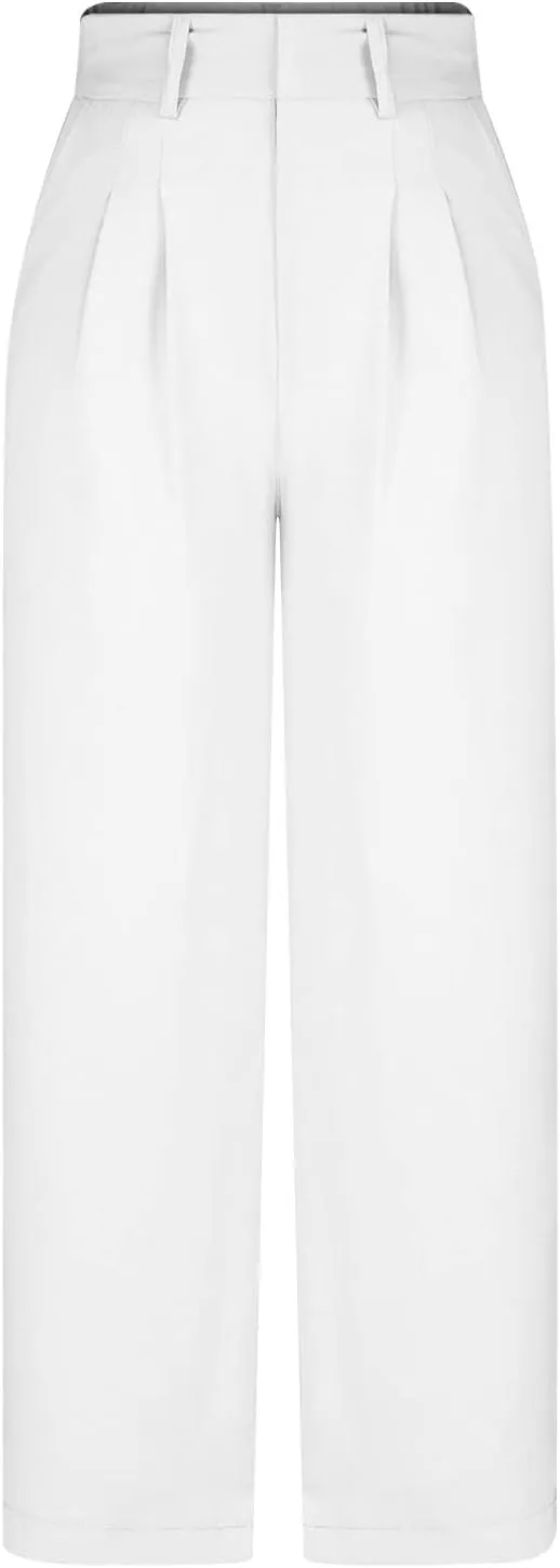 Women's Fall Fashion 2024 Wide Leg Pants Work Business Casual Trousers High Waisted Palazzo Trousers Office Flowy Dress Pants