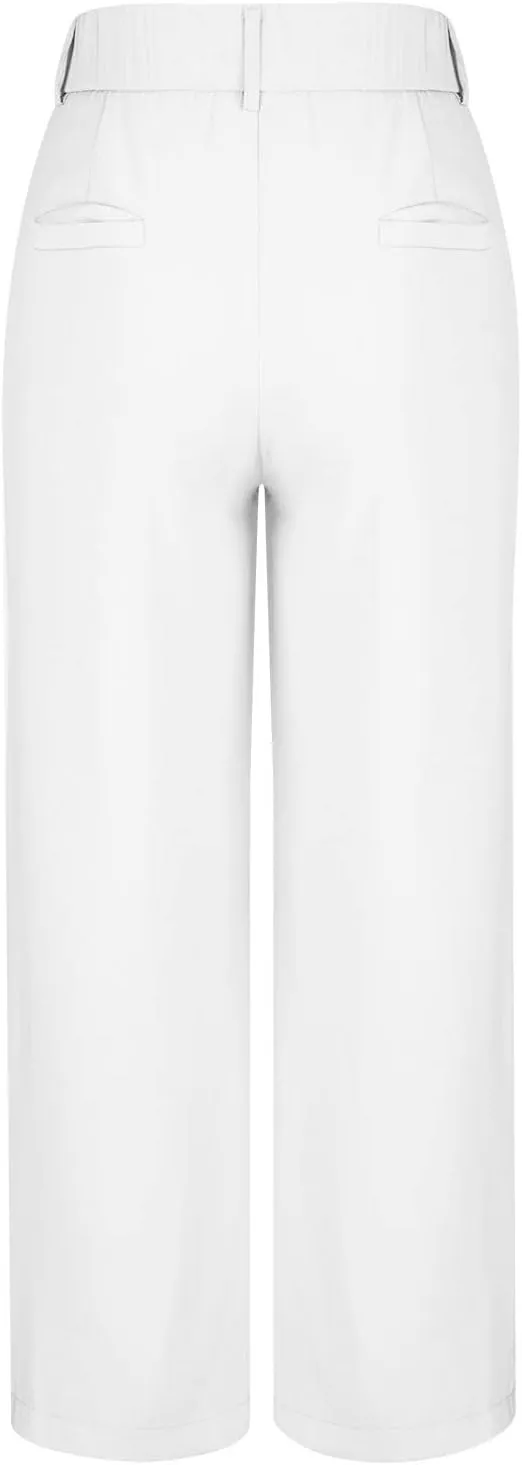 Women's Fall Fashion 2024 Wide Leg Pants Work Business Casual Trousers High Waisted Palazzo Trousers Office Flowy Dress Pants