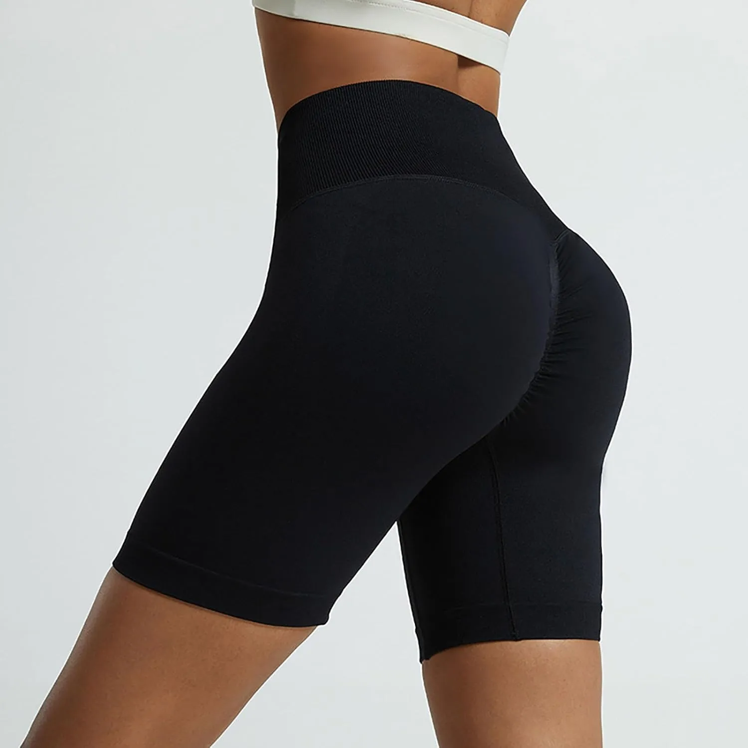Women's High Waisted Yoga Shorts Tummy Control Fitness Athletic Workout Gym Running Shorts Spandex Biker Shorts