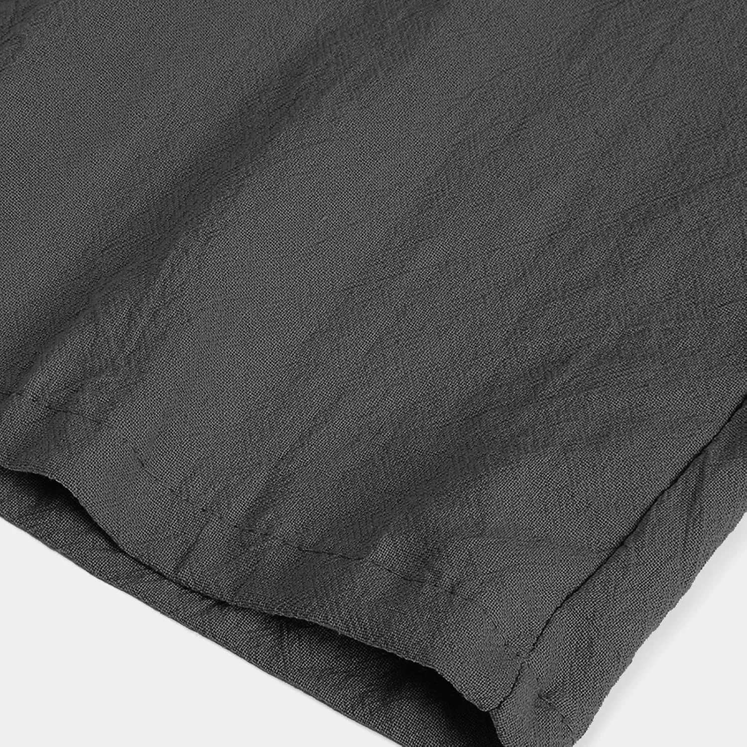 Women's Linen Pants Summer Cropped Wide Leg Trousers Pants Casual Lightweight Elastic Waist Work Pants with Pockets