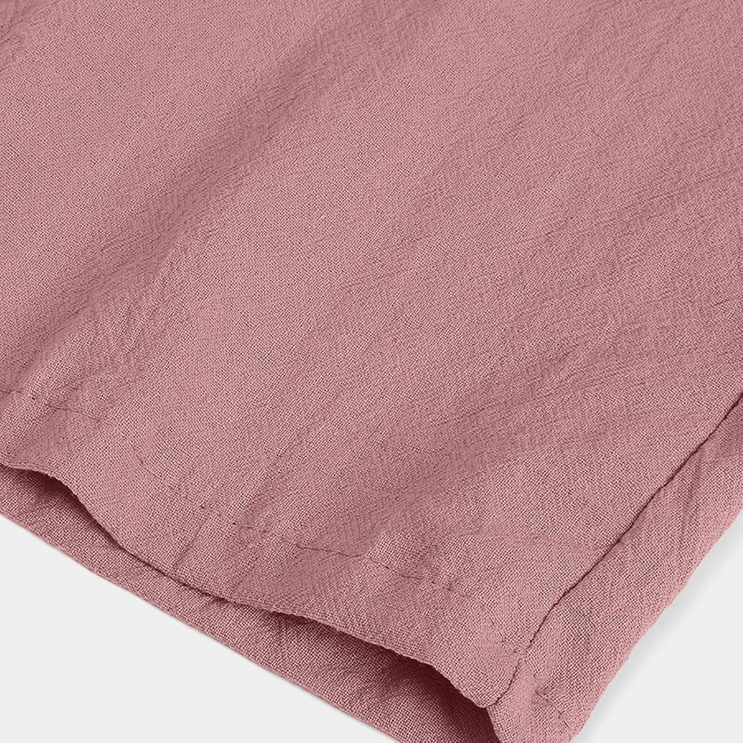 Women's Linen Pants Summer Cropped Wide Leg Trousers Pants Casual Lightweight Elastic Waist Work Pants with Pockets