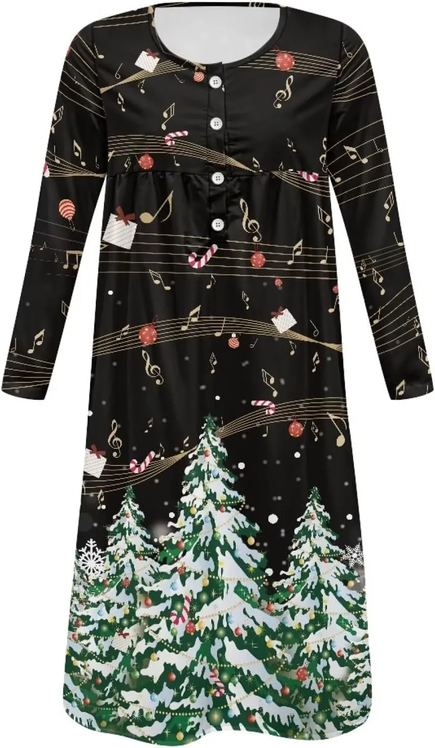 Women's Long Sleeve Oversized Maxi Dress Button Up Casual Style Loose Fall Vacation Dresses with Pockets