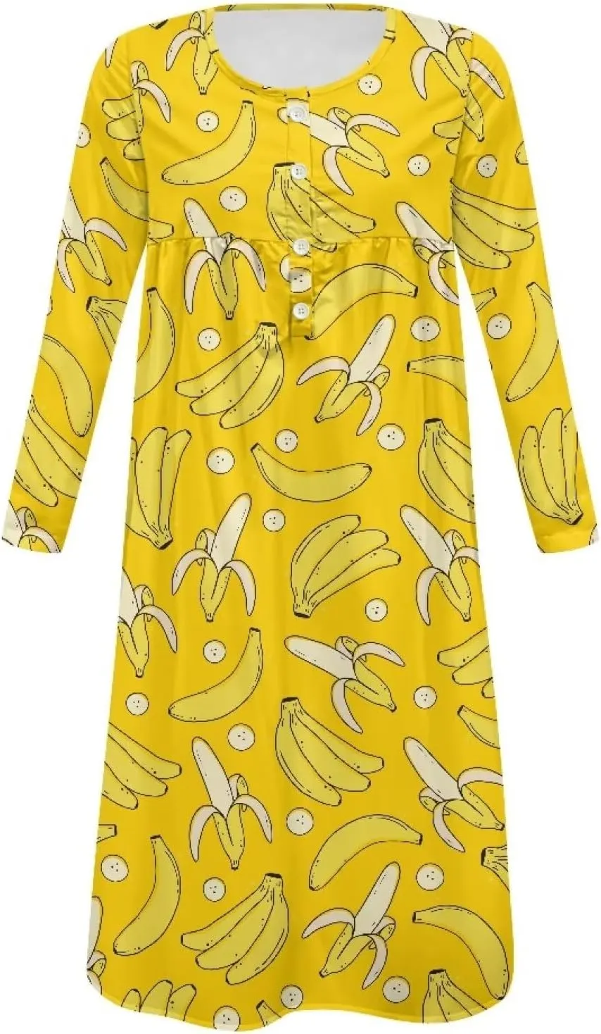 Women's Long Sleeve Oversized Maxi Dress Button Up Casual Style Loose Fall Vacation Dresses with Pockets