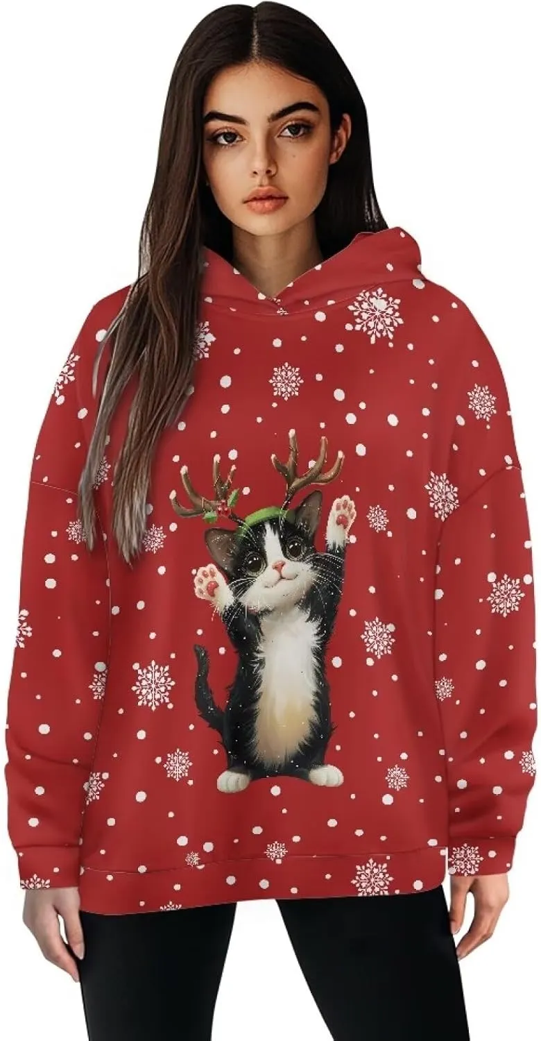Womens Loose Hoodies Long Sleeve Sweatshirts Fall Outfits Winter Clothes Fashion Outfits, Casual Style S-2XL