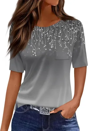 Womens Oversized T Shirts Spring Loose Fit Crewneck Short Sleeve Tops Summer Casual Blouse Y2K 2025 Basic Shirts