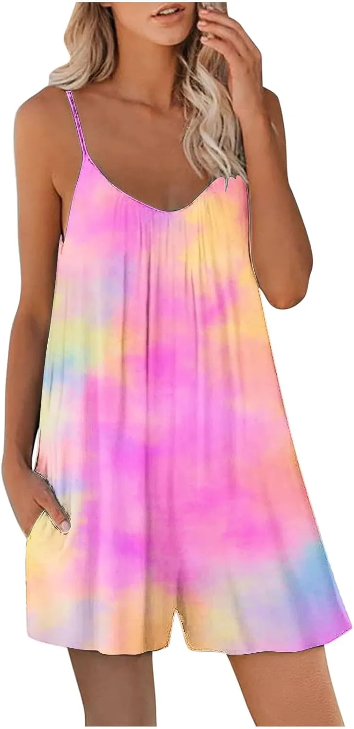 Women's Summer Jumpsuit 2024 Trendy Backless Sling Sleeveless Romper Shorts Casual Baggy Breathable Versatile Items