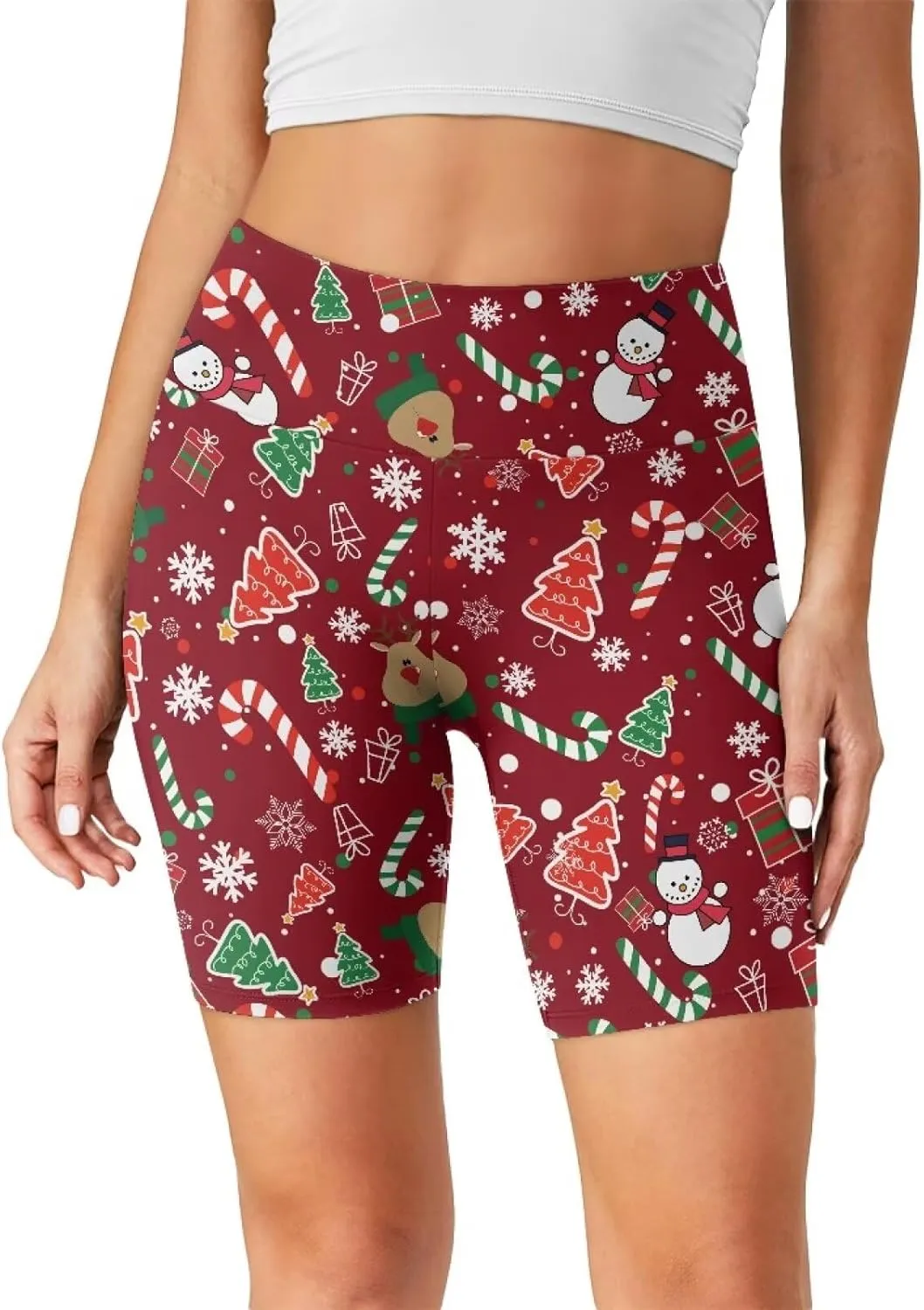 Women's Yoga Shorts Tummy Control High Waisted Sports Shorts Gym Running Workout Volleyball Stretch Booty Shorts