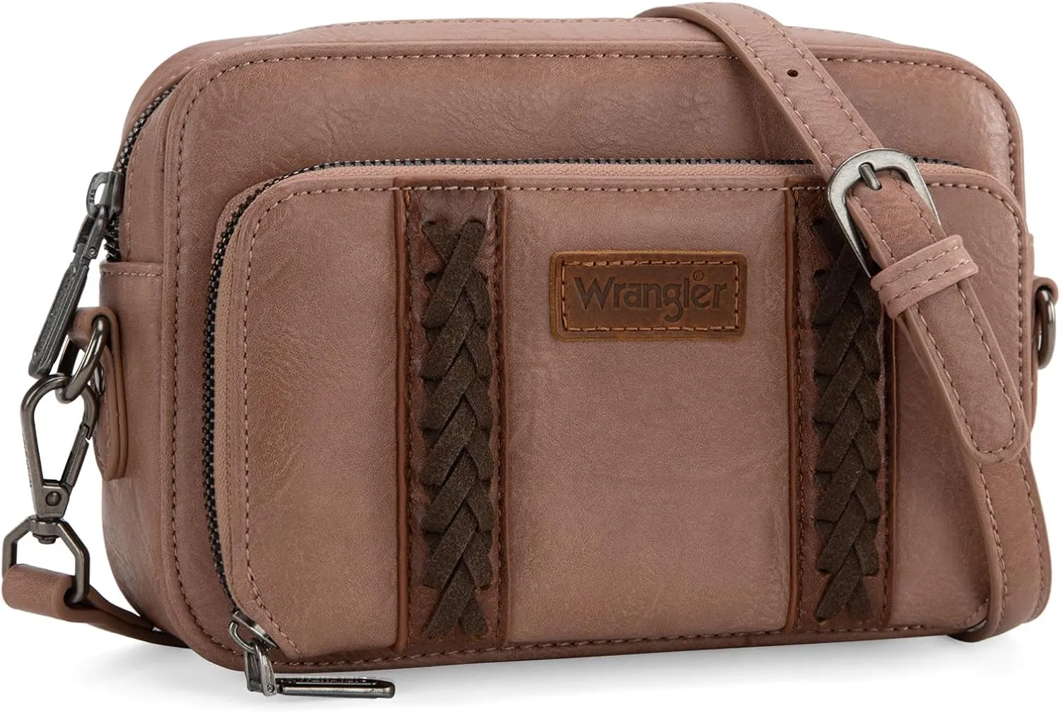 Wrangler Crossbody Bag for Women Shoulder Purse Small Multi Pocket Crossover Bag with Adjustable Strap