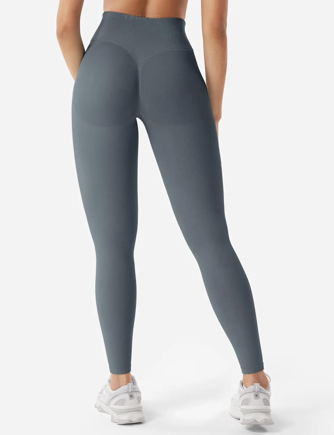 YEOREO Women Hidden Scrunch Impact Leggings V Cross Waist Leggings Butt Booty Lifting Gym Pants