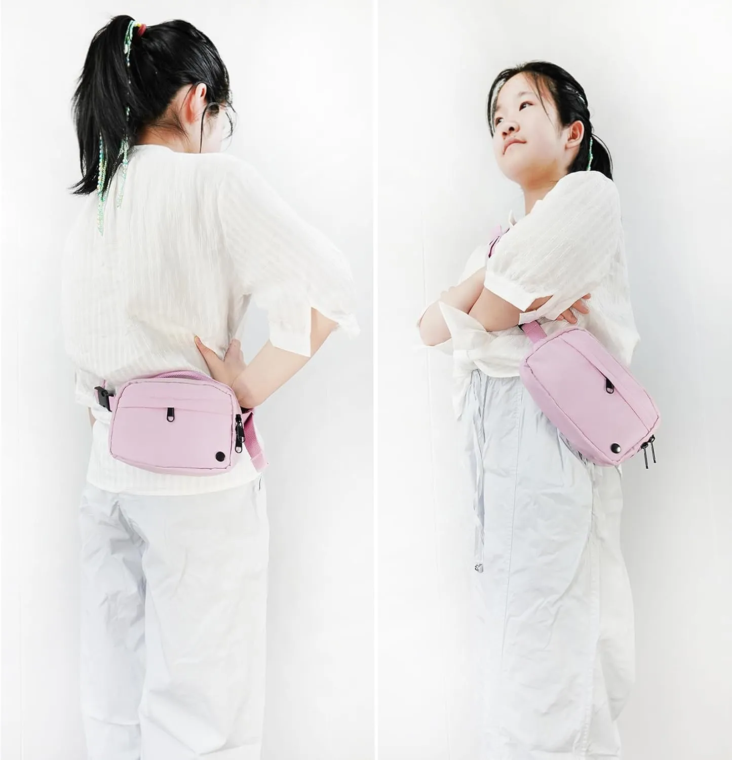 YunZh Waist Pack For Women, Waterproof Lightweight Classic Casual Style Shoulder bag Purse Fanny pack (Purple)