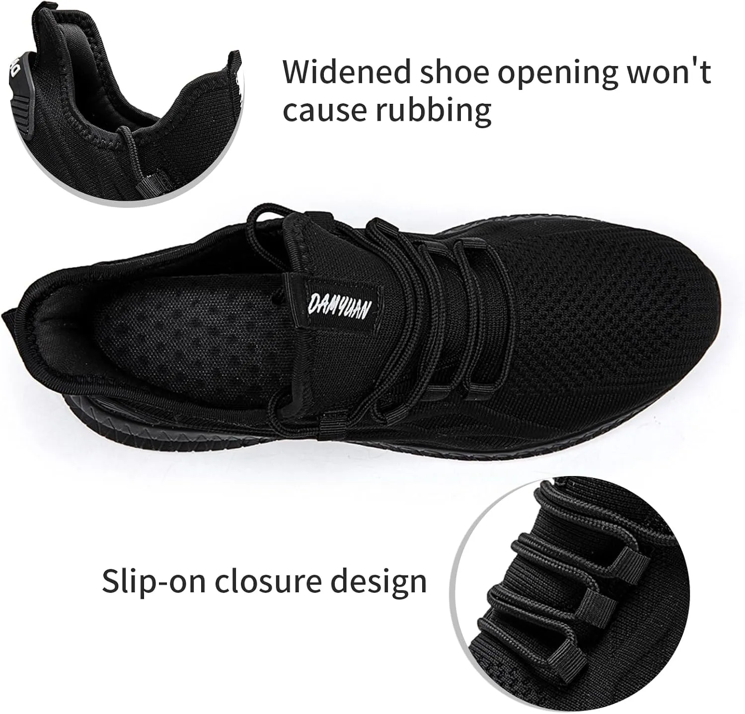 ZGPWZWL Unisex Mens Womens Shoes Running Gym Sneakers Slip on Tennis Non Slip Gym Lightweight Walking Fashion Shoes